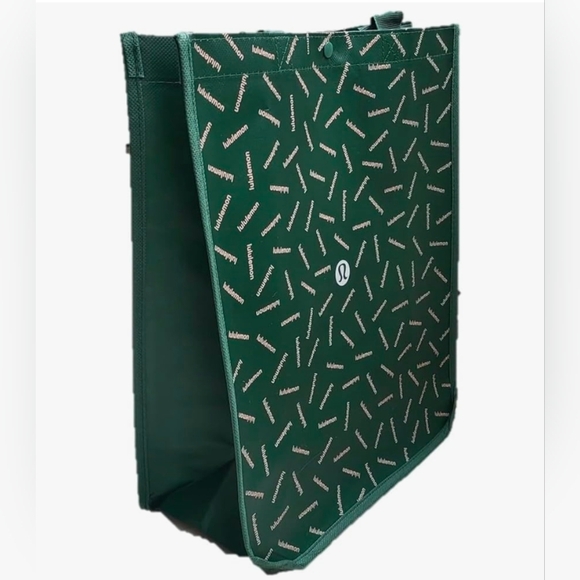 lululemon athletica Handbags - Lululemon Athletica Dark Green Logo Print Tote